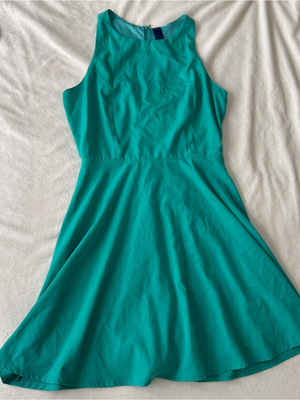 Sleeveless A-Line Mini Dress in Teal